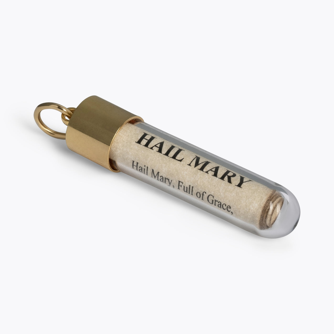 項鍊 進口手工飾品 瓶帽24K金 瓶內有Hail Mary經文 61003-5