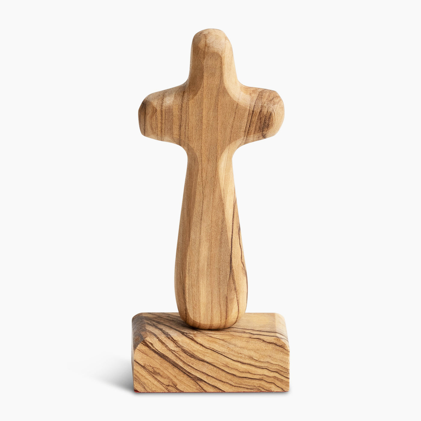 Palm cross with stand, imported olive wood, the cross can be separate from base