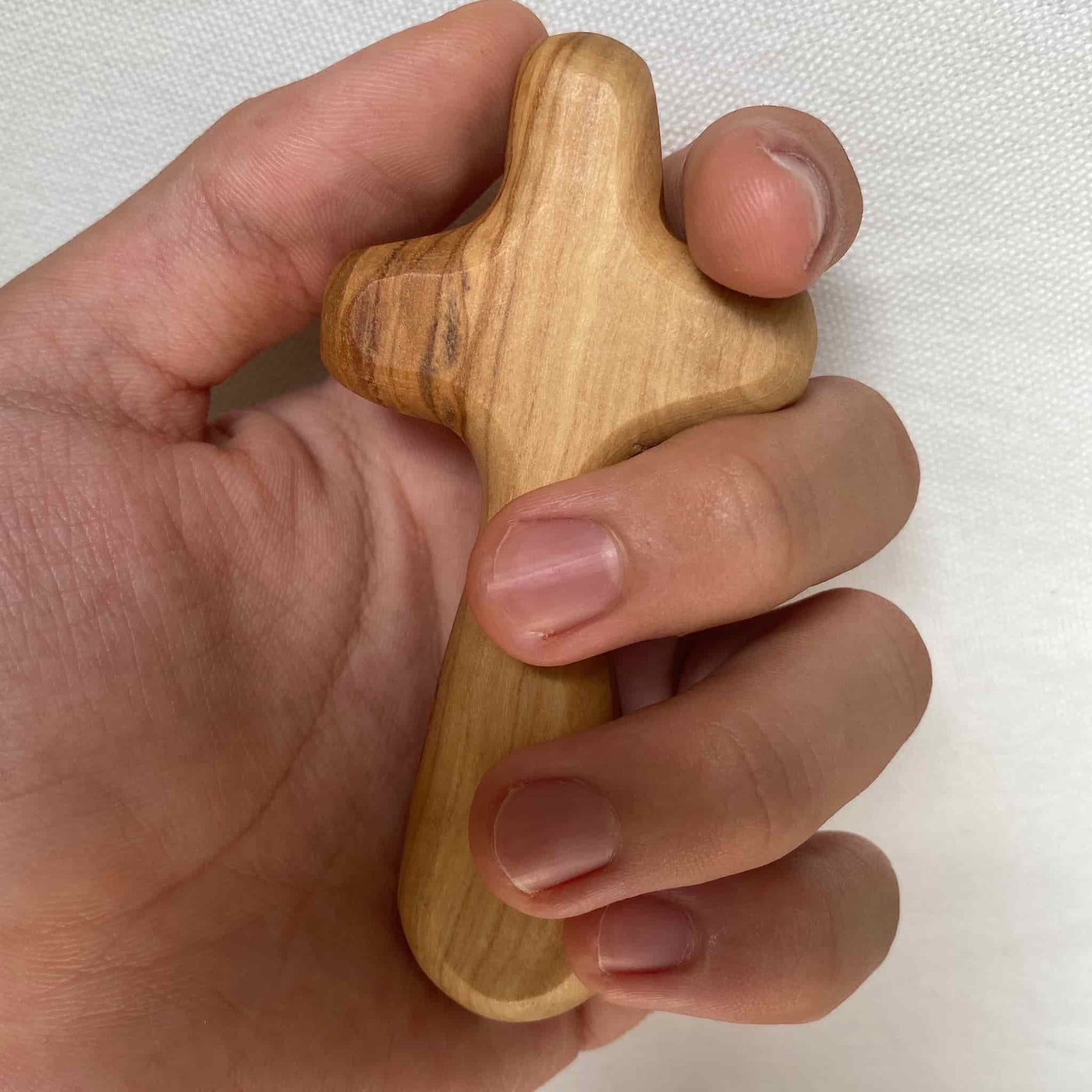 Palm cross with stand, imported olive wood, the cross can be separate from base