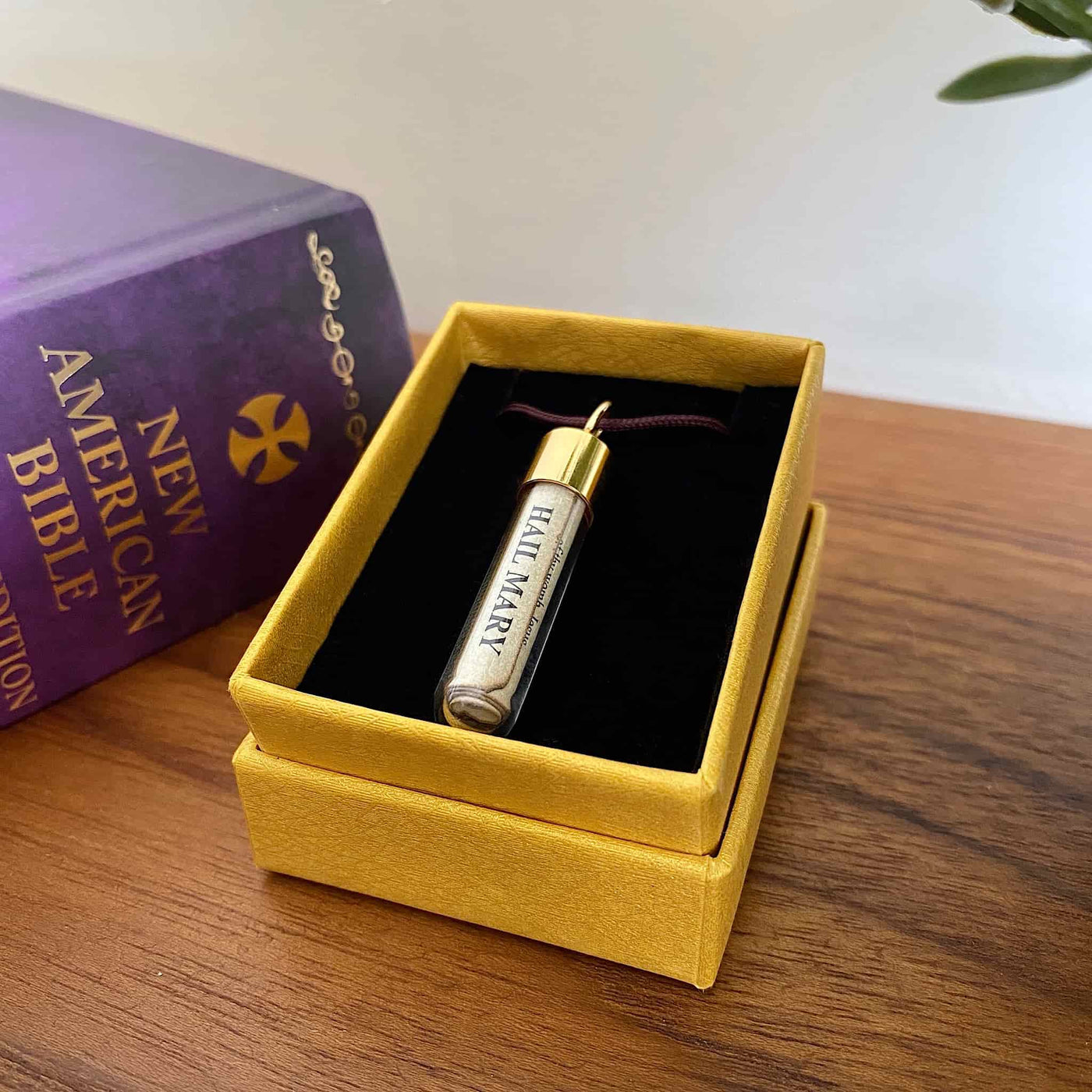 項鍊 進口手工飾品 瓶帽24K金 瓶內有Hail Mary經文 61003-5
